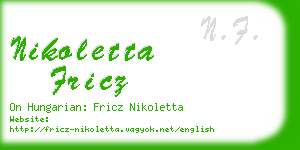 nikoletta fricz business card